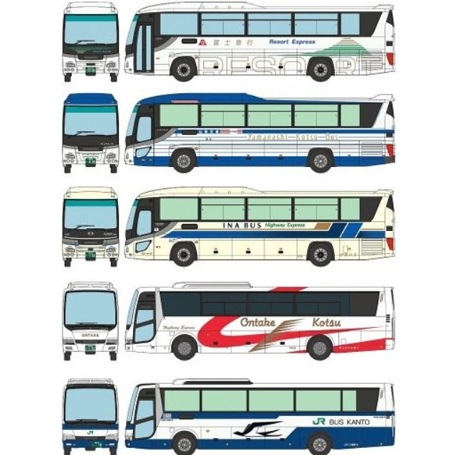 [RWM] 253358 ザ・バスコレクション 中央高速バス 5台セットB Nゲージ 鉄道模型 TOMYTEC(トミーテック)