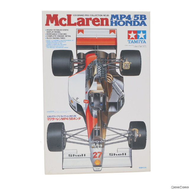 [PTM]1/20 マクラーレン MP4/5B ホンダ 「グランプリコレクション No.26」 ディスプレイモデル [20026] プラモデル タミヤ
