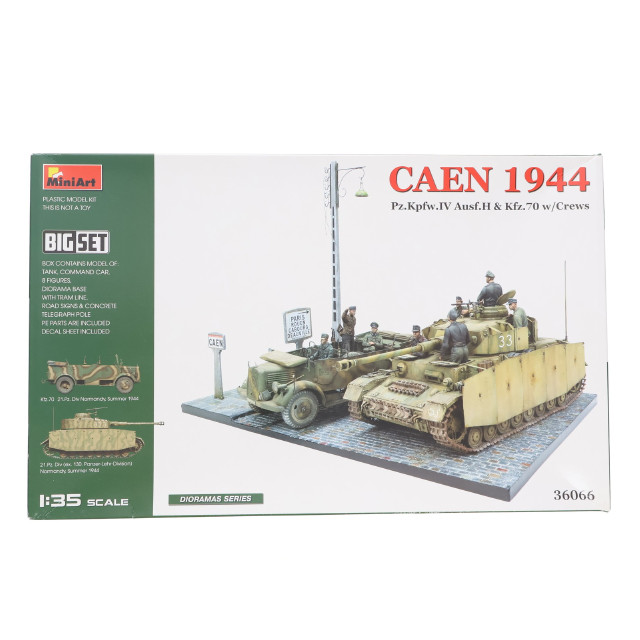 [PTM] 1/35 カーン 1944年 IV号戦車 Ausf.H & Kfz.70 w/クルーフィギュア8体 ビッグセット [MA36066] プラモデル ミニアート(MiniArt)