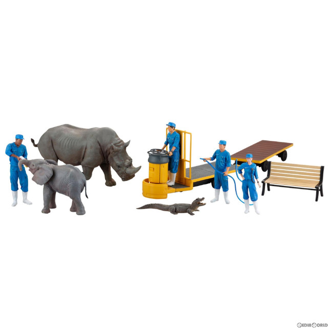 [PTM]ARTPLA 1/35 飼育員とシロサイセット プラモデル 海洋堂