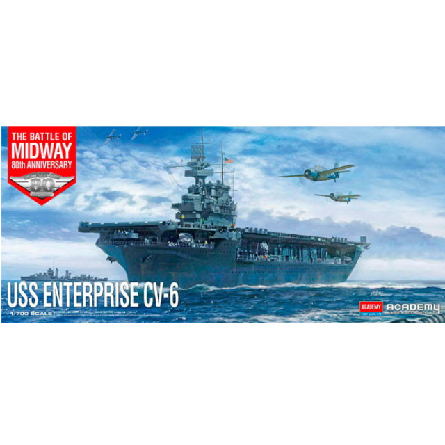 [PTM](再販)1/700 アメリカ海軍 航空母艦 CV-6 エンタープライズ ミッドウェイ作戦 プラモデル(14409) ACADEMY(アカデミー)