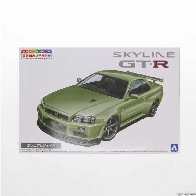 [PTM]プリペイントモデル No.03-C 1/24 ニッサン BNR34 スカイライン GT-R V・spec II Nur '02(ミレニアムジェイド) 1/24 プラモデル(065594) アオシマ