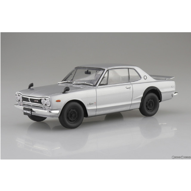 [PTM]初回生産特典付属 楽プラ スナップカー No.1-SI 1/24 KPGC10 スカイラインHT 2000GT-R 1970 シルバー プラモデル(065891) アオシマ