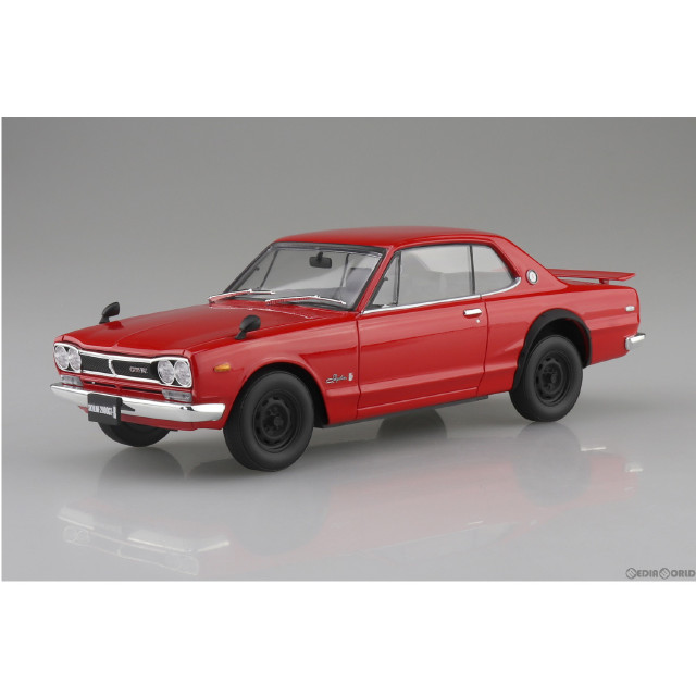 [PTM]初回生産特典付属 楽プラ スナップカー No.1-RE 1/24 KPGC10 スカイラインHT 2000GT-R 1970 レッド プラモデル(065914) アオシマ