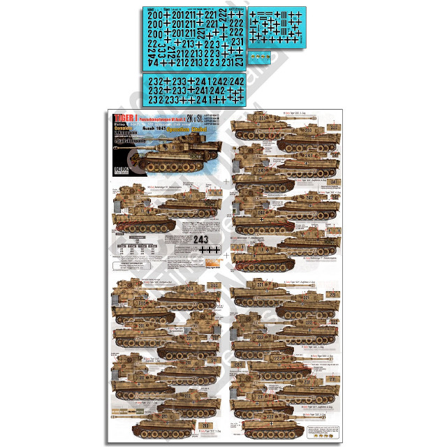 [PTM]1/35 WWII ドイツ 第503重戦車大隊第2中隊&本部中隊のタイガーI重戦車 クルスク1943 ツィタデレ作戦時 プラモデル用アクセサリ(AXT351064) Echelon Fine Details(エシェロン ファイン ディティール)