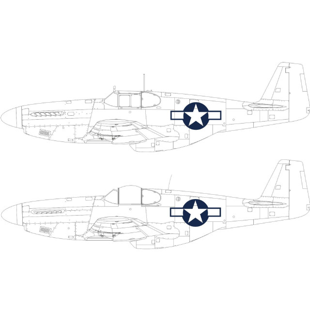 [PTM](再販)1/48 P-51B/C 米軍国籍マーク 塗装マスクシール(エデュアルド用) プラモデル用アクセサリ(EDUEX1038) Eduard(エデュアルド)
