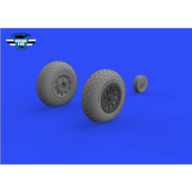 [PTM](再販)1/48 P-51B/C ホイール(オーバルトレッド)(エデュアルド用) プラモデル用アクセサリ(EDU648987) Eduard(エデュアルド)