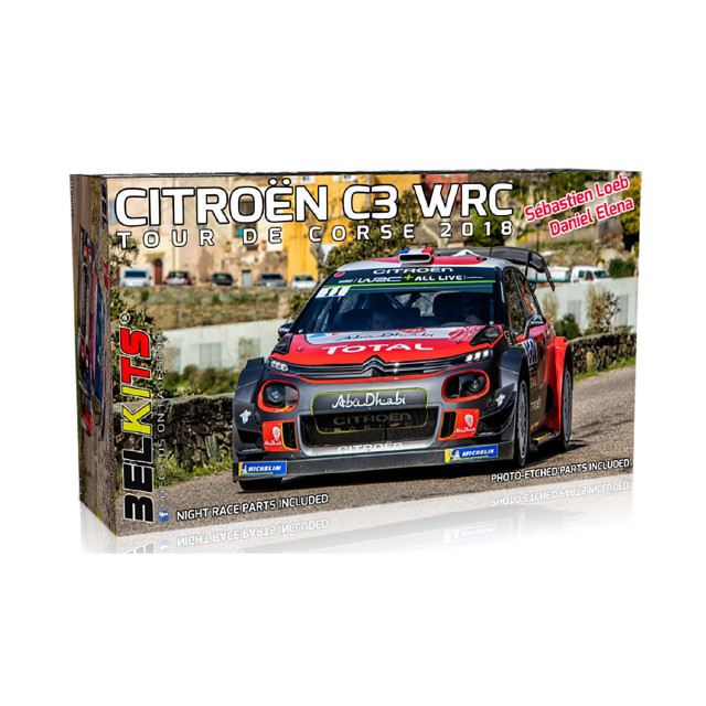 [PTM](再販)1/24 シトロエン C3 WRC 2018 ツール・ド・コルス(ターマック仕様) プラモデル(BEL017) ベルキット