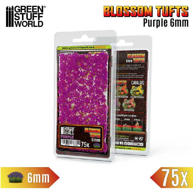 [PTM]ジオラマ素材 満開の花パープル 6mm プラモデル用アクセサリ(GSWD-13005) Green Stuff World(グリーンスタッフワールド)