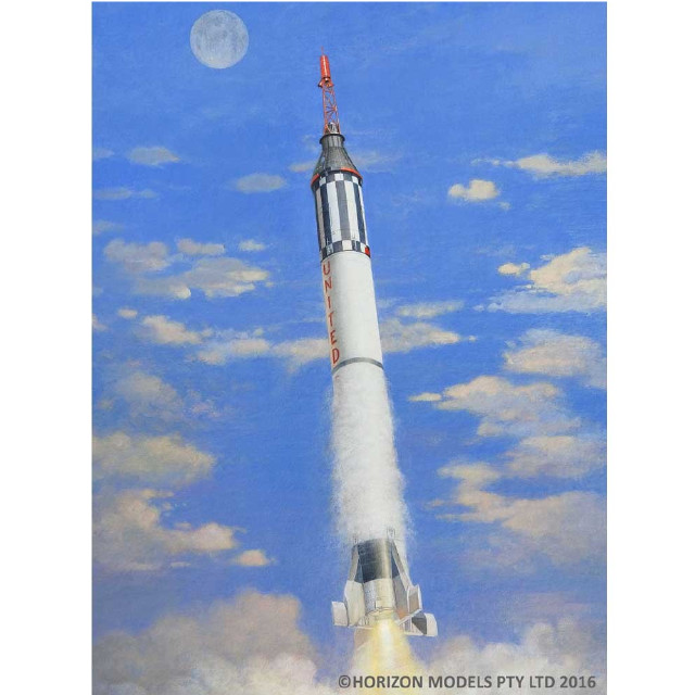 [PTM](再販)1/72 アメリカ初の有人宇宙ロケット マーキュリー・レッドストーン プラモデル(HM2004) HORIZON MODELS(ホライズンモデル)