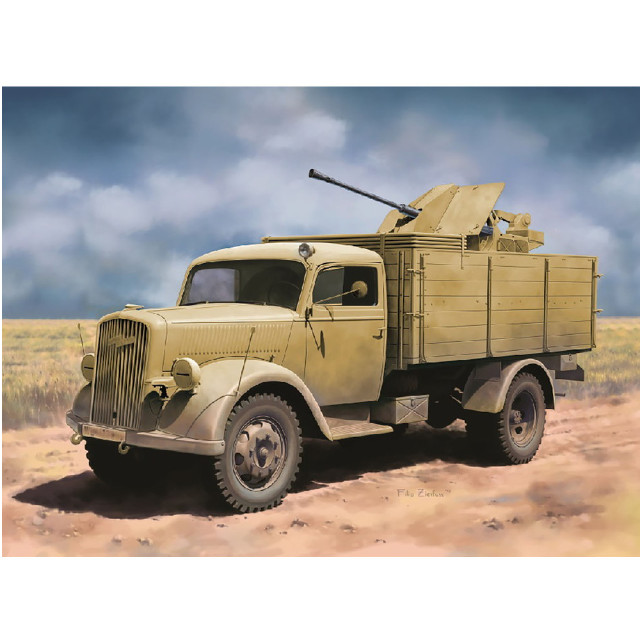 [PTM]1/35 WW.II ドイツ軍 3トン 4×2 カーゴトラック/2cm 対空機関砲 Flak38搭載型 2in1 フィギュア6体/3Dプリントマズルブレーキ/金属製車幅ポール付属 豪華セット プラモデル(DR6828SP) DRAGON(ドラゴン)