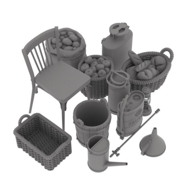 [PTM]1/35 WWII ジオラマアクセサリー イタリア農家アクセサリーセット Vol.1 プラモデル用アクセサリ(HDM35164) HD MODELS