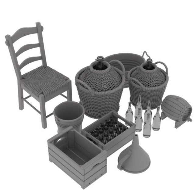 [PTM]1/35 WWII ジオラマアクセサリー イタリア農家アクセサリーセット Vol.2 プラモデル用アクセサリ(HDM35165) HD MODELS