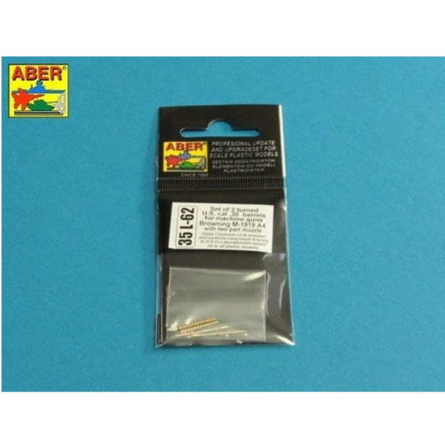 [PTM]1/35 米・ブローニングM1919A4機関銃銃身2本セット(引き物) プラモデル用アクセサリ(35L62) ABER(アベール)