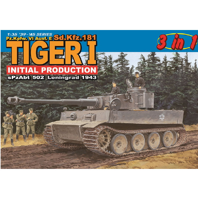 [PTM](再販)1/35 WW.II ドイツ軍 ティーガーI 極初期型 第502重戦車大隊 レニングラード 1943年 3in1 マジックトラック/アルミ砲身/3Dプリントパーツ/フィギュア付属 豪華セット プラモデル(DR6252SP) DRAGON(ドラゴン)