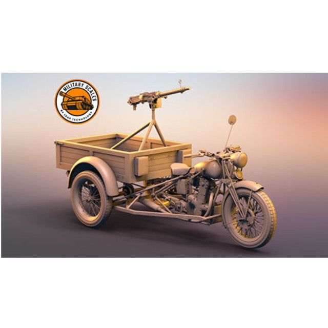 [PTM]1/48 伊・ベネリM36三輪オートバイ プラモデル(PD48015) IDAPテクノロジー