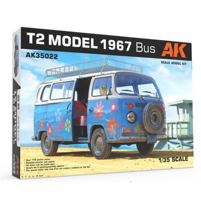 [PTM] 1/35 1967 ワンボックスカー バスタイプ プラモデル(AK35022) AKインタラクティブ