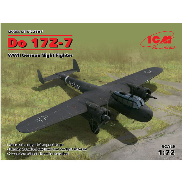 [PTM] (再販)1/72 ドルニエ Do17Z-7 夜間戦闘機 プラモデル(72307) ICM