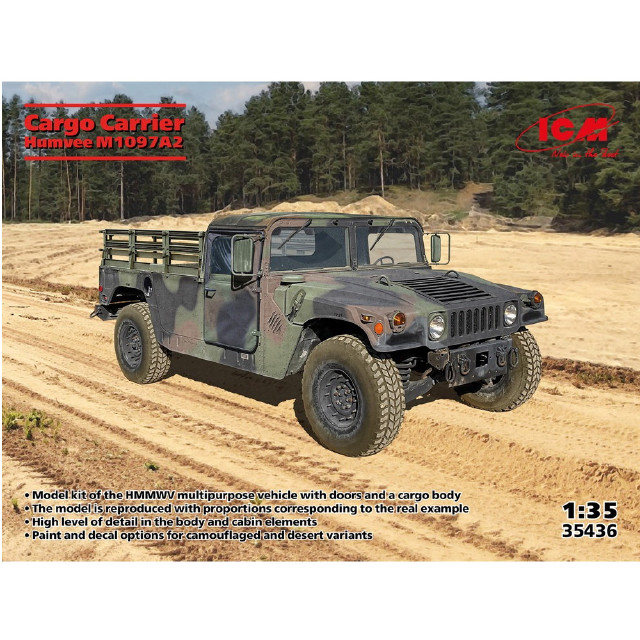[PTM] 1/35 アメリカ陸軍 M1097A2 ハンヴィー 貨物運搬車輛 プラモデル(35436) ICM