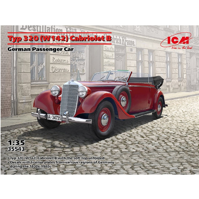 [PTM] 1/35 ドイツ Typ320 (W142)カブリオレB プラモデル(35543) ICM