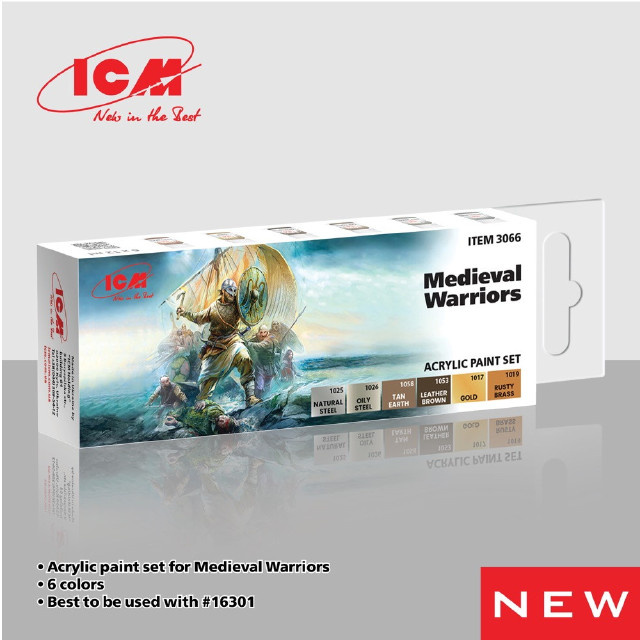 [PTM] 中世戦士用アクリルセット プラモデル用塗料(3066) ICM