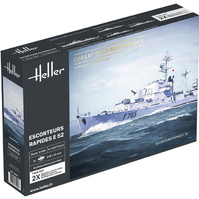 [PTM] 1/400 フランス海軍 ル・ノルマン級 E52 高速護衛艦 プラモデル(HE81094) Heller(エレール)