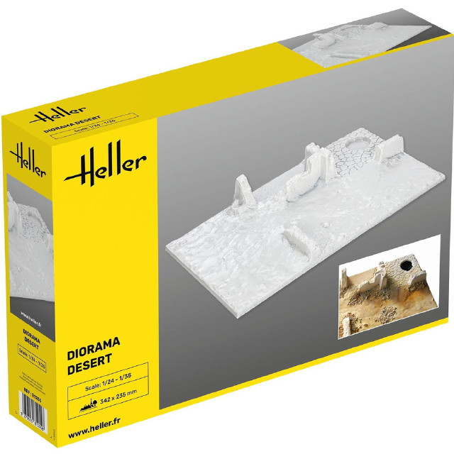 [PTM] (再販)1/24-1/35 情景ベース 砂漠地帯 342×235mm プラモデル用アクセサリ(HE81255) Heller(エレール)