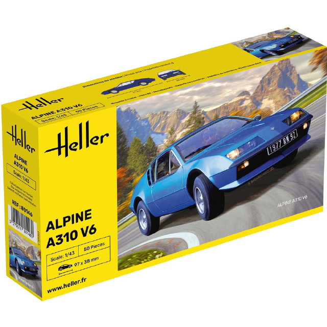 [PTM] (再販)1/43 アルピーヌ A310 V6 プラモデル(HE80146) Heller(エレール)