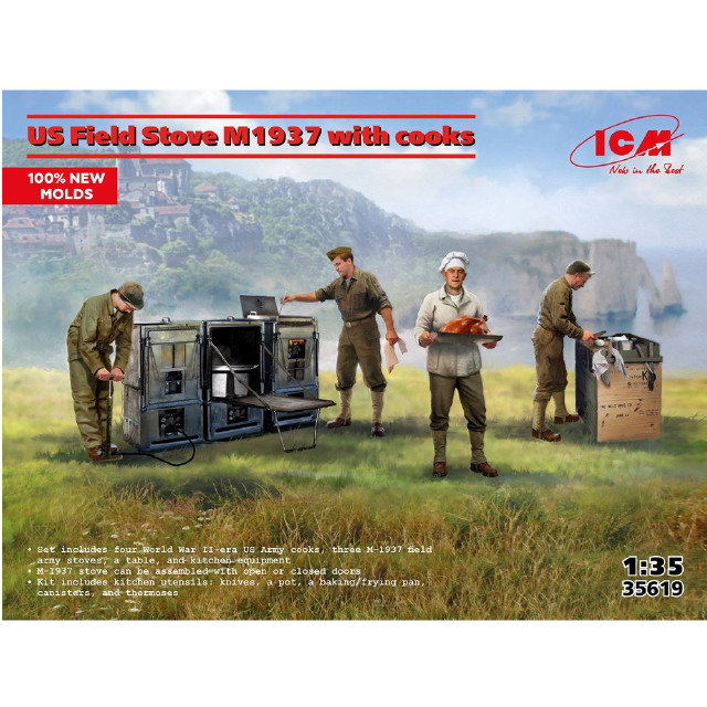 [PTM] 1/35 アメリカ陸軍 野外ストーブ M-1937 w/コック プラモデル(35619) ICM