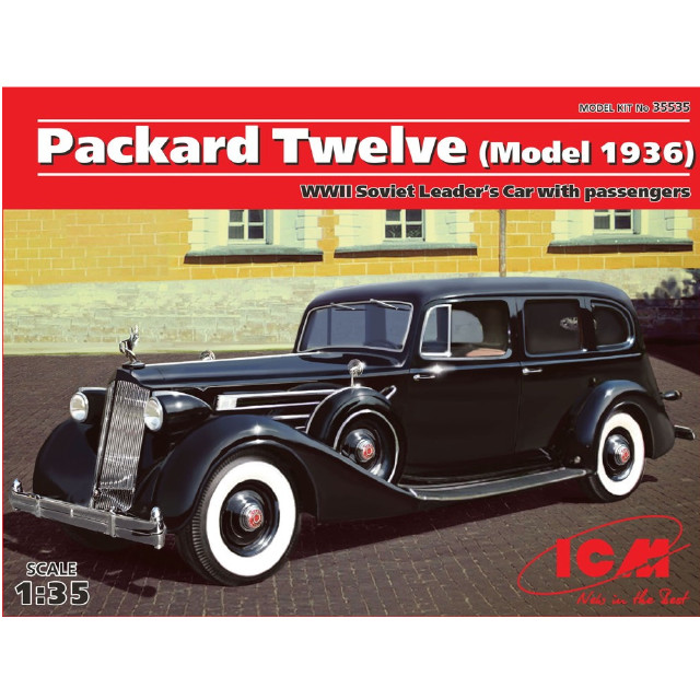 [PTM] (再販)1/35 ソビエト パッカード12最高指導者用車(1936年) w/フィギュア プラモデル(35535) ICM