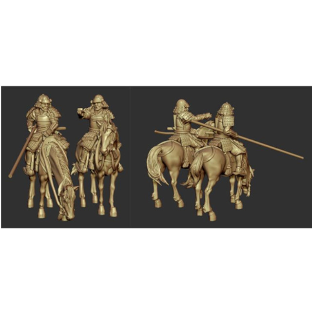 [PTM] 1/72 戦国時代(日本) 騎馬武者 待機(2組セット、エッチング製武器付属) ガレージキット プラモデル(AHLAH88011) Artist Hobby(アーティストホビー)
