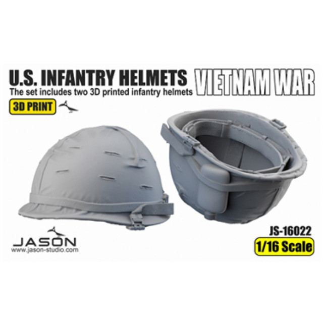 [PTM] 1/16 米軍 歩兵用ヘルメット(ベトナム戦争時)(2個入) プラモデル用アクセサリ(JWS16022) JASON(ジェイソン・スタジオ)