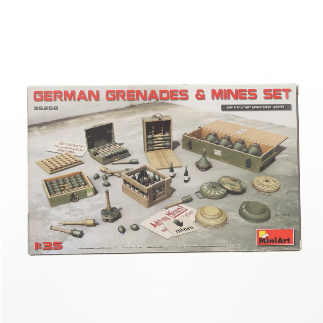[PTM] 1/35 ドイツ製手榴弾と地雷セット ディティールアップパーツ プラモデル用アクセサリ(MA35258) ミニアート(MiniArt)
