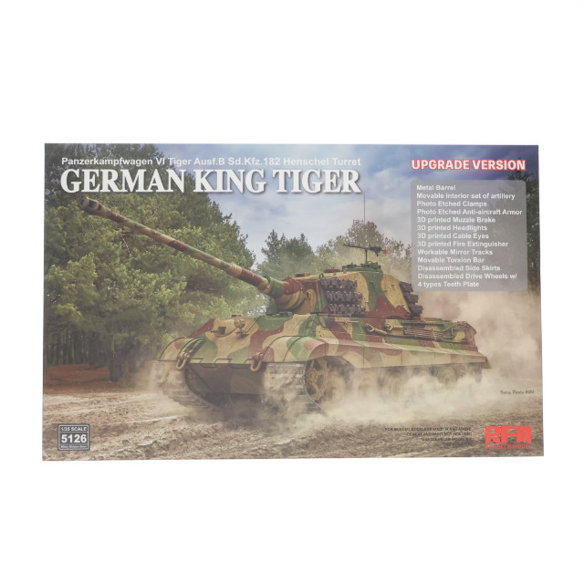 [PTM] 1/35 Sd.Kfz.182 キングタイガー ヘンシェル砲塔 グレードアップ版 プラモデル(RFM5126) Rye Field Model(ライフィールドモデル)