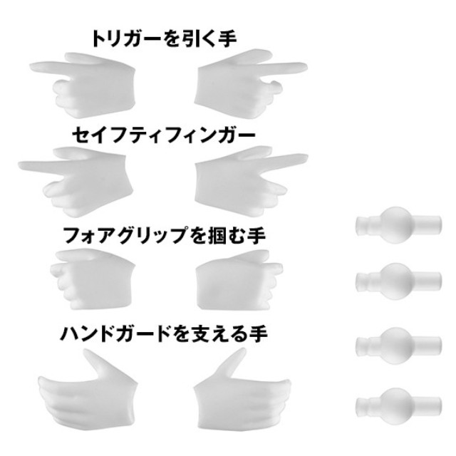 [PTM] メガミデバイス×Little Armory(リトルアーモリー) LA-OP21 メガミデバイス用銃の持ち手 ホワイト プラモデル(334804) TOMYTEC(トミーテック)