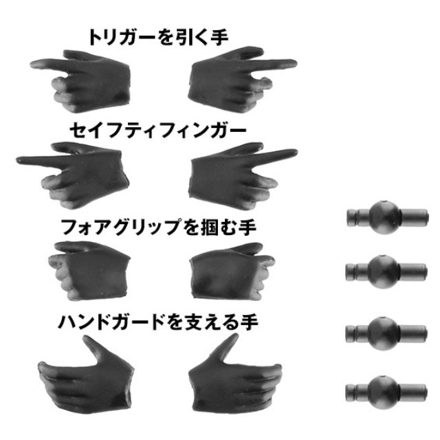 [PTM] メガミデバイス×Little Armory(リトルアーモリー) LA-OP22 メガミデバイス用銃の持ち手 ブラック プラモデル(334811) TOMYTEC(トミーテック)