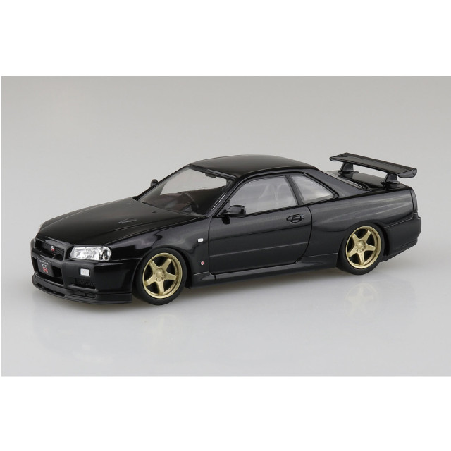 [PTM] 楽プラ スナップキット No.12CU-BP 1/32 ニッサン R34スカイラインGT-R カスタムホイール(ブラックパール) プラモデル(202760) アオシマ