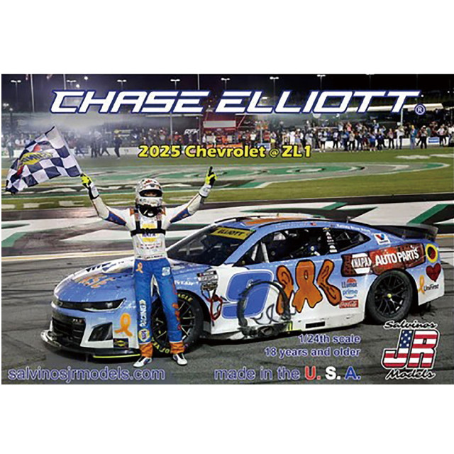 [PTM] 1/24 チェイス・エリオット #9 NAPA オートパーツ シボレー カマロ NASCAR 2025 アトランタ・モータースピードウェイ クエーカーステート400 ウイナー プラモデル(HMC2025CEA) サルビノスJRモデルズ