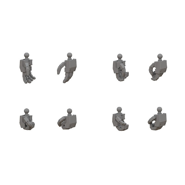 [PTM] MODEROID(モデロイド) Tハンドセット 角/M from ティタノマキアSIDE:CE プラモデル用アクセサリ グッドスマイルカンパニー