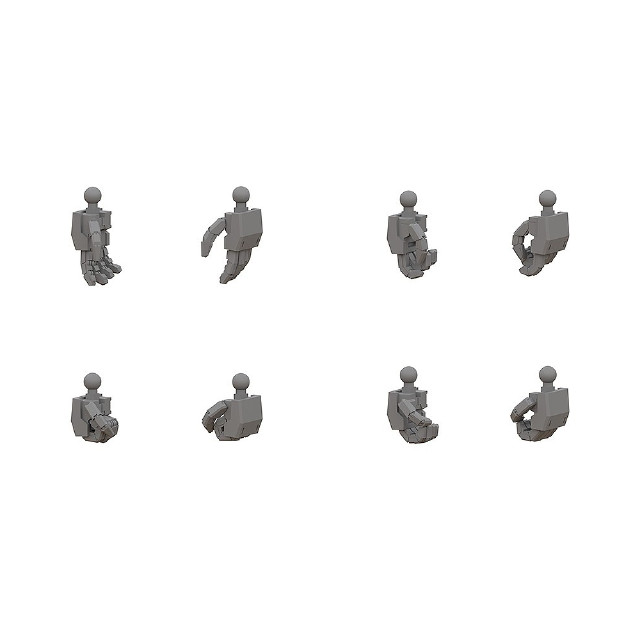 [PTM] MODEROID(モデロイド) Tハンドセット 角/S from ティタノマキアSIDE:CE プラモデル用アクセサリ グッドスマイルカンパニー