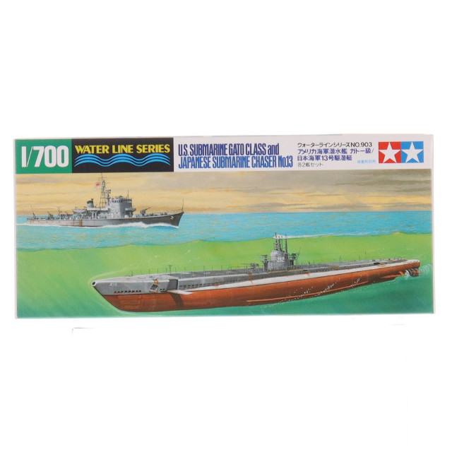[PTM] ウォーターラインシリーズ No.903 1/700 アメリカ海軍潜水艦 ガトー級/日本海軍 13号駆潜艇 ディスプレイモデル プラモデル(31903) タミヤ