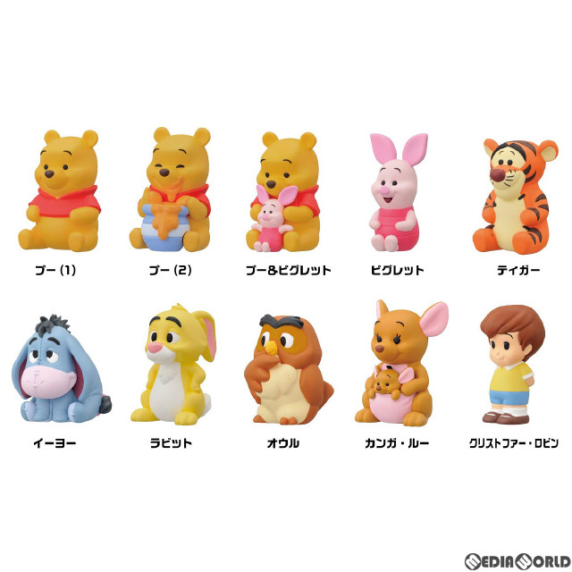 [SFT](再販)(BOX)くまのプーさん ソフビパペットマスコット ソフビフィギュア(10個) エンスカイ