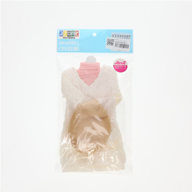 [DOL]AZO2用 ケーブルニットワンピ レトロスタイルセット(ホワイト) ドール用衣装(FAO018-WHT) アゾンインターナショナル