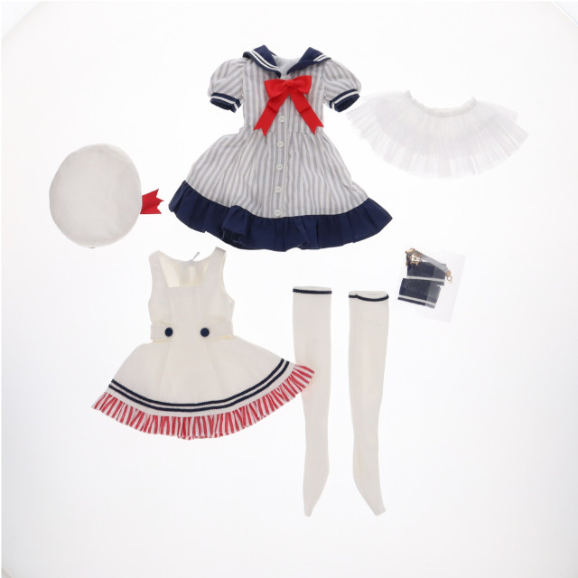 [DOL] 45cm用 マリンセーラーワンピースset(ホワイト×ネイビー) 1/3 ドール用衣装(FFC030-WHN) アゾンインターナショナル