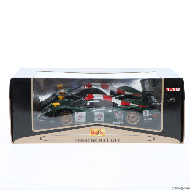 [MDL]1/18 PORSCHE 911 GT1(グリーン) ミニカー MAISTO(マイスト)