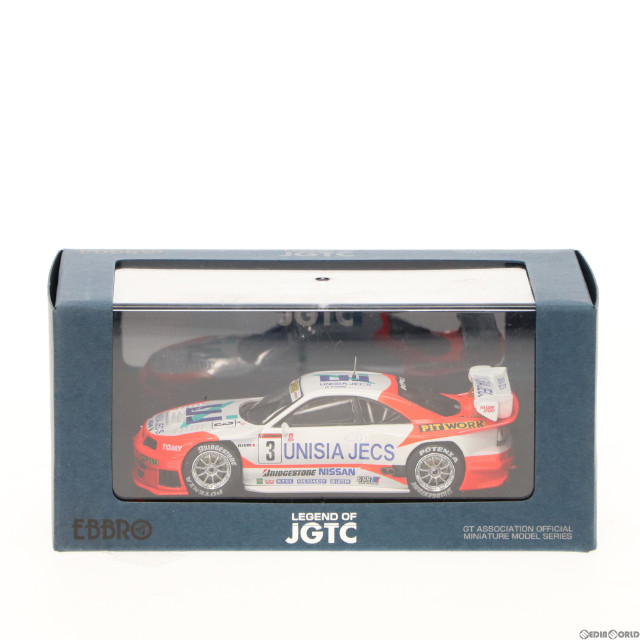 [MDL]1/43 ユニシア ジェックス スカイライン JGTC 1998 R33 ハイダウンフォース #3(ホワイト×オレンジ) ミニカー(44255) EBBRO(エブロ)