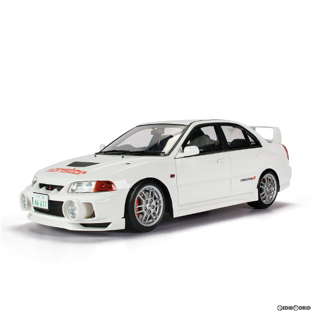 [MDL]1/18 MITSUBISHI EVO4 WHITE 完成品 ミニカー(PR18-EVO4-WH01) POP RACE(ポップレース)