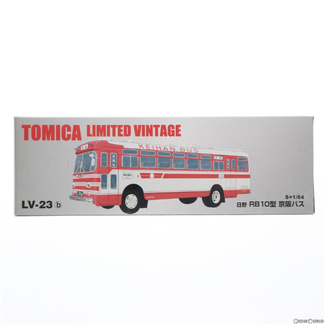 [MDL]トミカリミテッドヴィンテージ 1/64 TLV-23b 日野 RB10型 京阪バス(レッド×ホワイト) 完成品 ミニカー(210399) TOMYTEC(トミーテック)