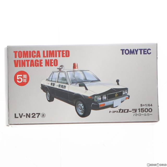[MDL]トミカリミテッドヴィンテージ NEO 1/64 TLV-N27a トヨタ カローラ1500 パトロールカー 群馬県警察(ホワイト×ブラック) 完成品 ミニカー(223641) TOMYTEC(トミーテック)