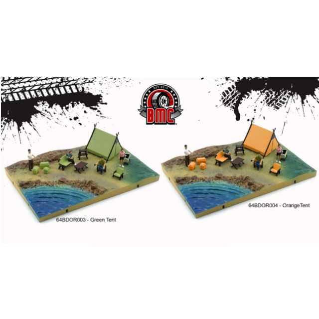 [MDL]1/64 ジオラマシティ-003 キャンプ場 グリーンテント 完成品 ミニカー用ストラクチャー(64BDOR003) BM CREATIONS(ビー・エムクリエイションズ)
